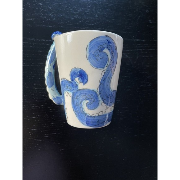 Homee 3D Coffee Mug Cup Ceramic Blue Octopus - Picture 2 of 5